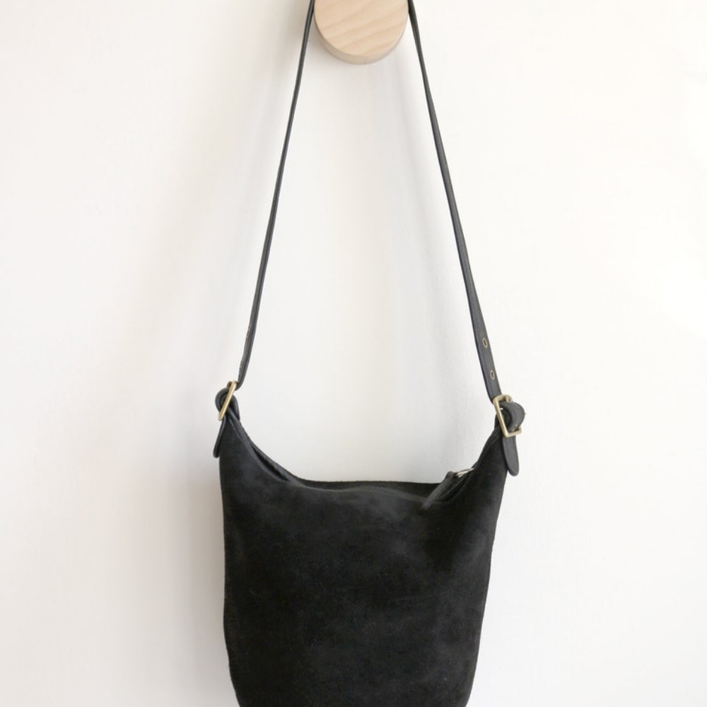 1996 VINTAGE LUXURIOUS lovely Coach Berkeley XL BLACK Bucket Duffle bag - Picture 10 of 13